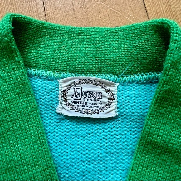 Vintage 1960s sweater cardigan set S - Picture 3 of 11